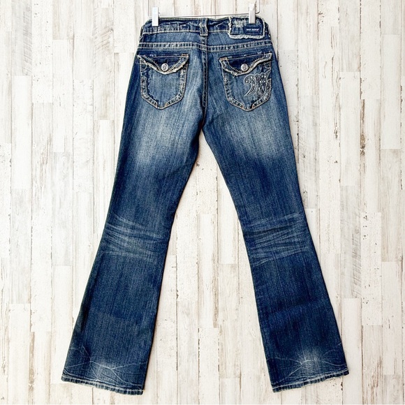 MEK Denim Huntington Low Rise Boot Cut Jeans Womens 27x32 (Actual 30x30.5) Y2K - Picture 1 of 16